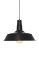 Černé industriální závěsné svítidlo 45 cm – E27
