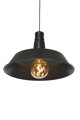 Černé industriální závěsné svítidlo 45 cm – E27