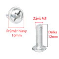 Šroub křížový s límcem M5x12 10Ks