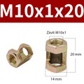 Šestihranná spojovací matice, Závit: M10x1