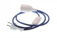 Textilní kabel Saská Modrá MS44 s objímkou, vypínačem a vidlicí