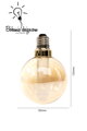  Dekorativní LED vintage žárovka Edison Round
