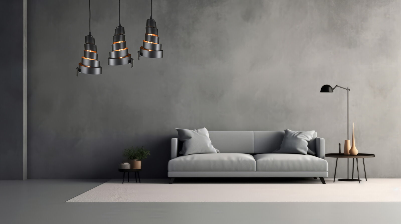 Designové svítidlo Slinky černá matná