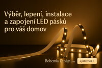 LED pásky – Výběr, lepení, instalace a připojení ke zdroji