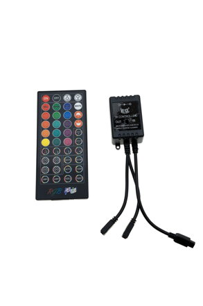 40-ti tlačítkový mini dálkový IR ovladač pro RGB LED pásky se zabudovaným mikrofonem