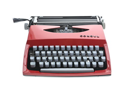 Psací stroj Consul Model 231.3 červenočerný REPASOVANÝ