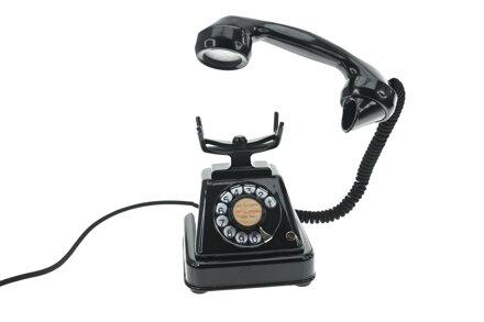 Designová lampička z historického telefonu