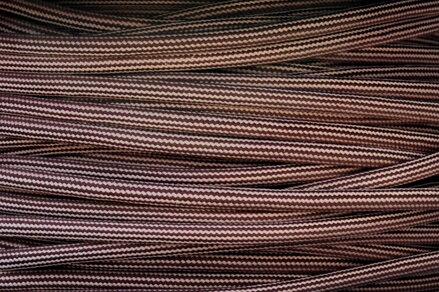 Textilní kabel Proužek Hnědo-Béžový  37 opředený 2x0,75 a 3x0,75mm2