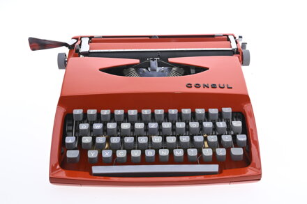 Psací stroj Consul Model 231.3 červený