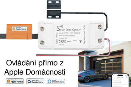 Chytrý WiFi ovladač garážových vrat – kompatibilní s Apple HomeKit