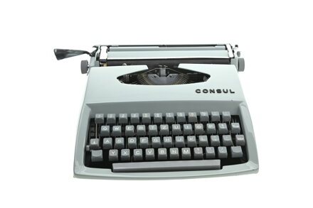 Psací stroj Consul Model 236  šedý REPASOVANÝ