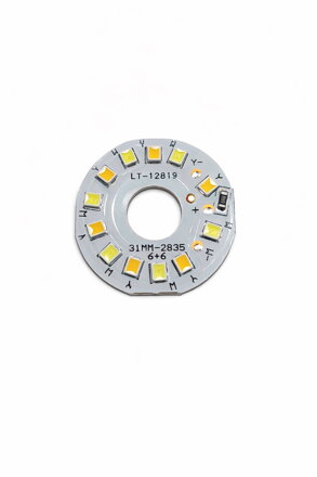 LED kruhový modul 31mm 1,5W – 2835 SMD, otvor 10mm