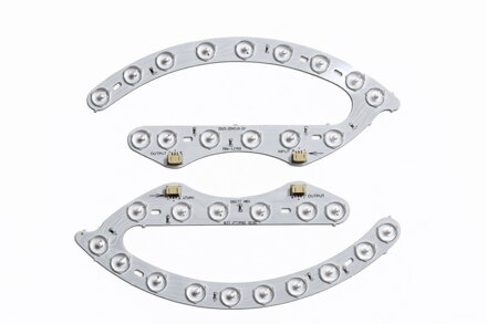 LED modul 24W (12W+12W) – tříbarevné přepínání, 246×102mm