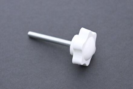 Křídlový šroub kulatý M8 × 50 – pozink / plast