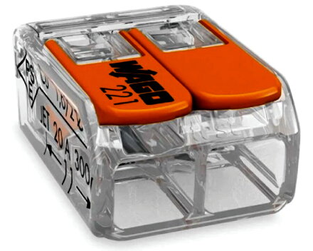 WAGO 221-613 – páčková svorka 2× 0,14–4 mm²