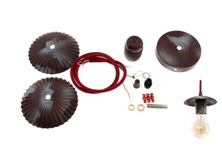 Stavebnice Set Lustr paprsky Rusty car style Blue Red