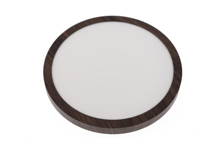 Stropní LED Panel Lily - Přisazený, 24W, 30cm Dřevěný dekor