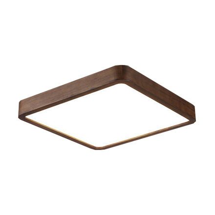 Stropní Dřevěný LED Panel Owen - Přisazený, 32W Ořech, 40x40 