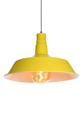 Žluté industriální závěsné svítidlo 45 cm – E27