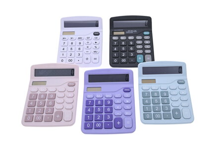 Stolní kalkulačka solární – barevné varianty