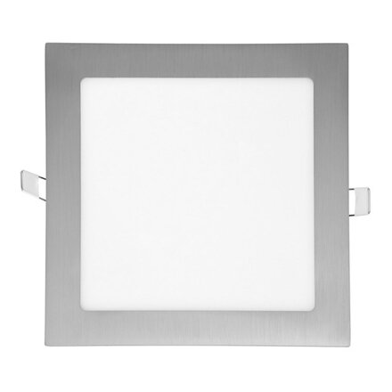 LED vestavný panel 18W 4100K čtvercový – chrom 22 cm