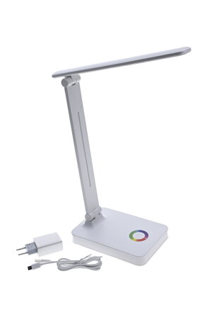 LED kancelářská stolní lampa s dotykovým ovládáním – bílá
