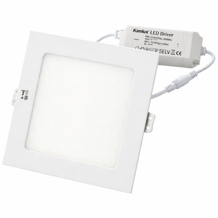 LED vestavný panel 12W 4000K čtvercový – Kanlux KATRO N