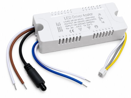 Inteligentní LED driver 100 W, 280 mA, 2 kanály, IR