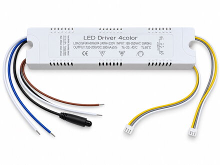 Inteligentní LED driver 240 W, 280 mA, 4 kanály, IR