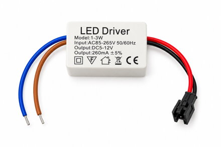 LED driver 1–3 W / 260 mA / DC 5–12 V