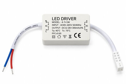 LED driver 4–7 W / 300 mA / DC 12–26 V