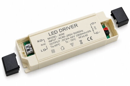 LED driver 60 W / 1,8 A / DC 24–42 V – bezšroubové rychlosvorky