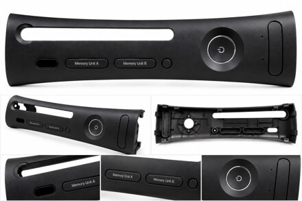 Přední kryt konzole Xbox 360 – černý