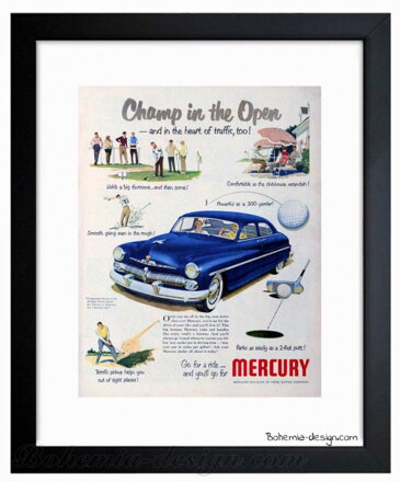 Ilustrace Mercury car / 30x40 cm