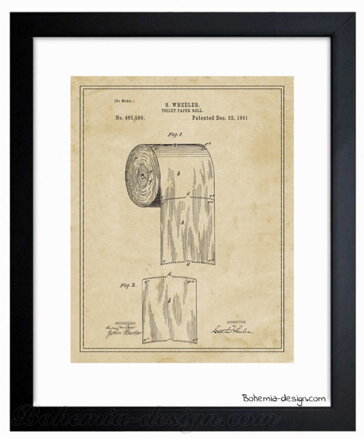 Ilustrace Toaletní papír 1891 / 30x40 cm