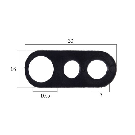 Závěs lustru 3 otvory - černý