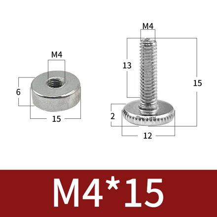 Ozdobná matice  s  šroubem M4