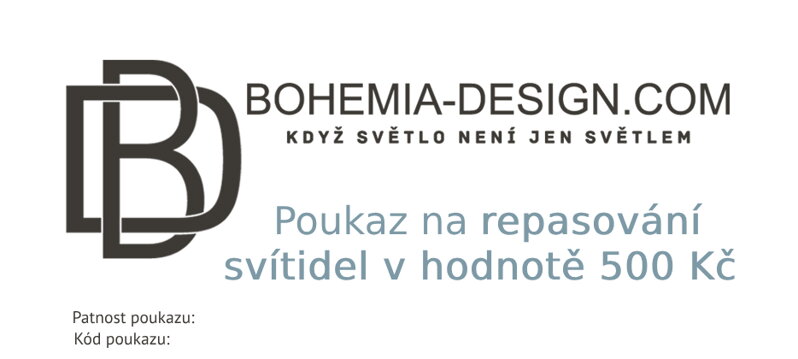 Poukaz na repasování svítidel – 500 Kč