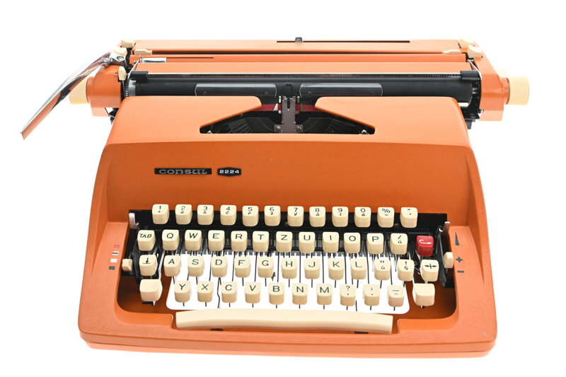 Consul psací stroj Consul 2224 oranžový REPASOVANÝ