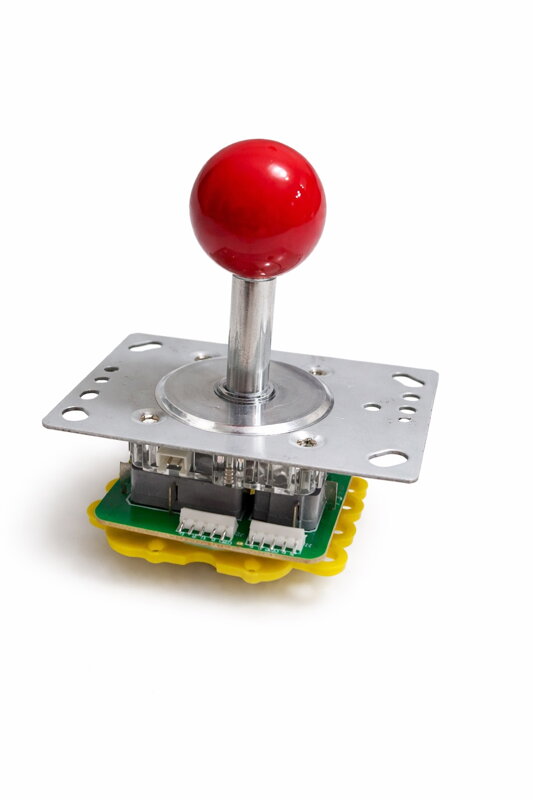 Arkádový joystick s kulovou hlavicí – červený