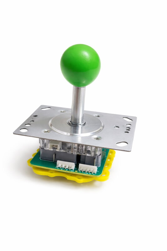 Arkádový joystick s kulovou hlavicí – zelený
