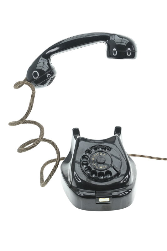 Designová lampička z historického telefonu