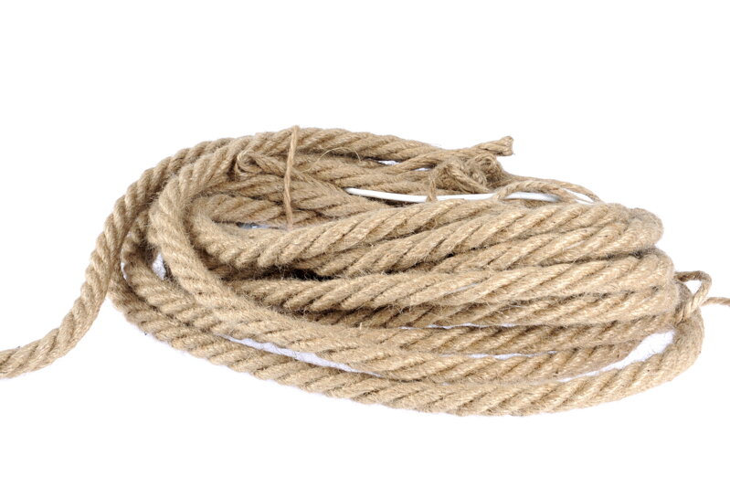 Jutové lano s kabelem 3x0,75 mm2, průměr 20 mm, krácené od 2 m