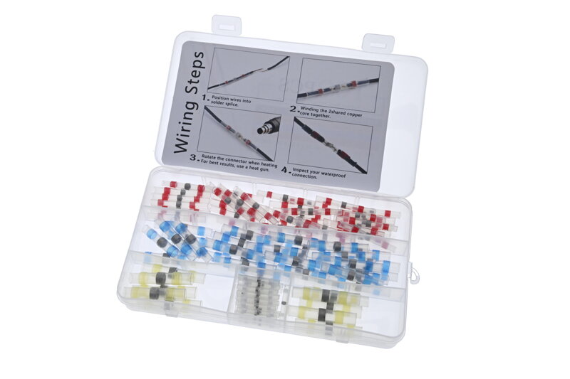 Smršťovací lisovací spojky – sada 100 ks v boxu