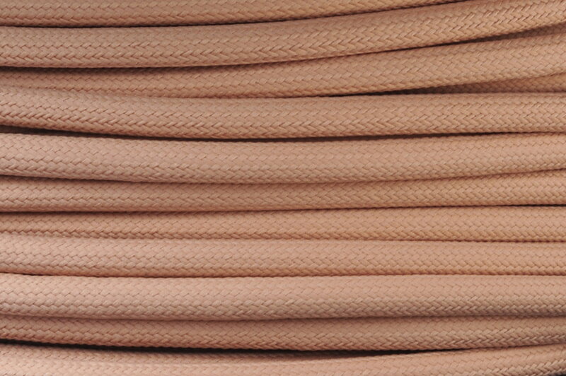 Textilní kabel Béžový B15 opředený 2x0,75 a 3x0,75mm2