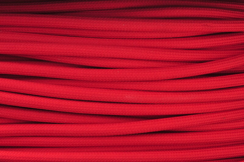 Textilní kabel červený CE9 2×0,75 mm² – opředený