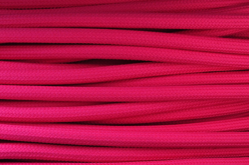Textilní kabel Růžový Tmavý R11 opředený 2x0,75 a 3x0,75mm2 Textilní kabel Růžový Tmavý R11 opředený 2x0,75 a 3x0,75mm2