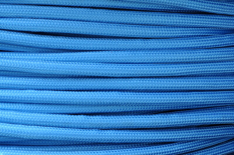 Textilní kabel Tyrkysový T30 opředený 2x0,75 a 3x0,75mm2