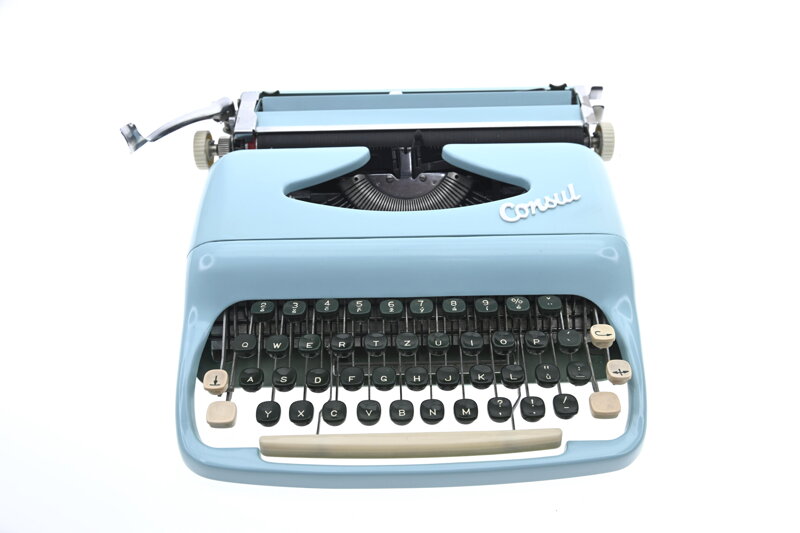 Psací stroj Consul Modrý