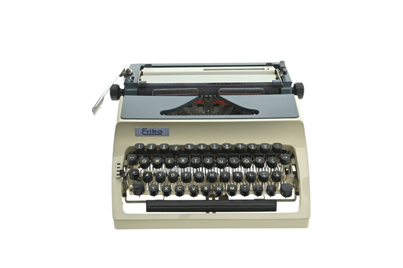 Psací stroj Erika 32 modrobéžová